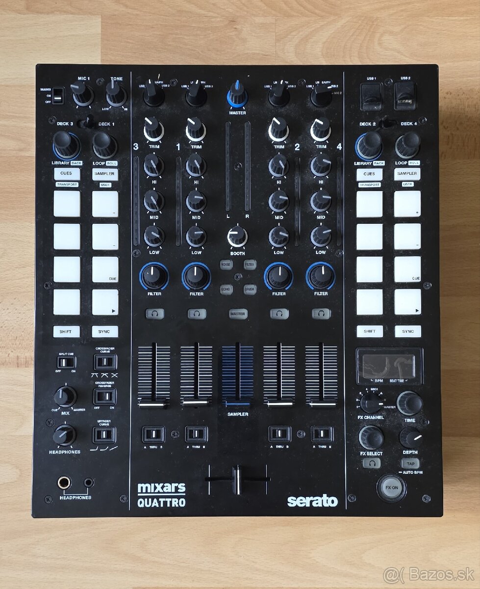 Predám mixpult Mixars Quatro s plnou podporou Serato DVS