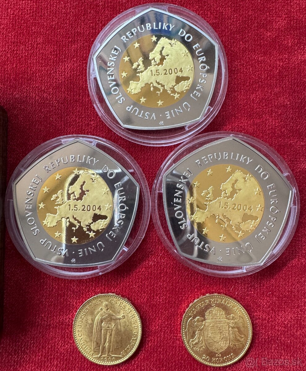 Kupim mince -zlate strieborne