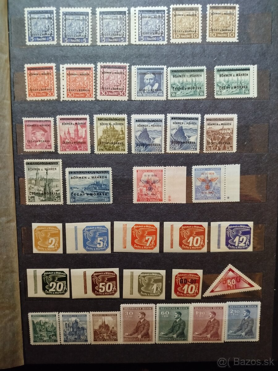 Protektorát Čechy a Morava - partia známok