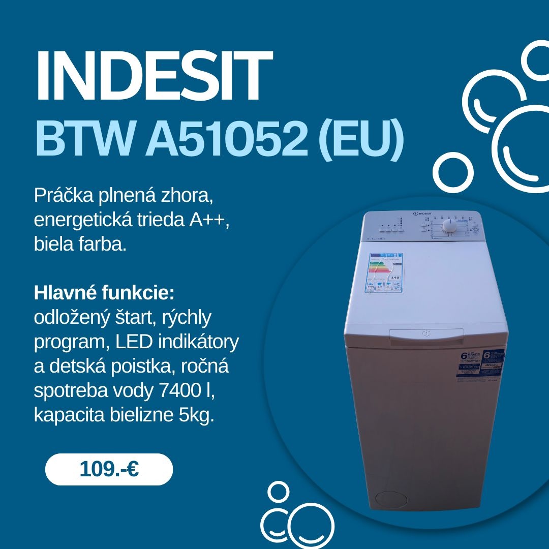 INDESIT BTW A51052 (EU) 5KG