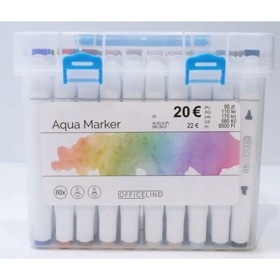 Aqua Marker obojstranné fixky s dvoma hrotmi