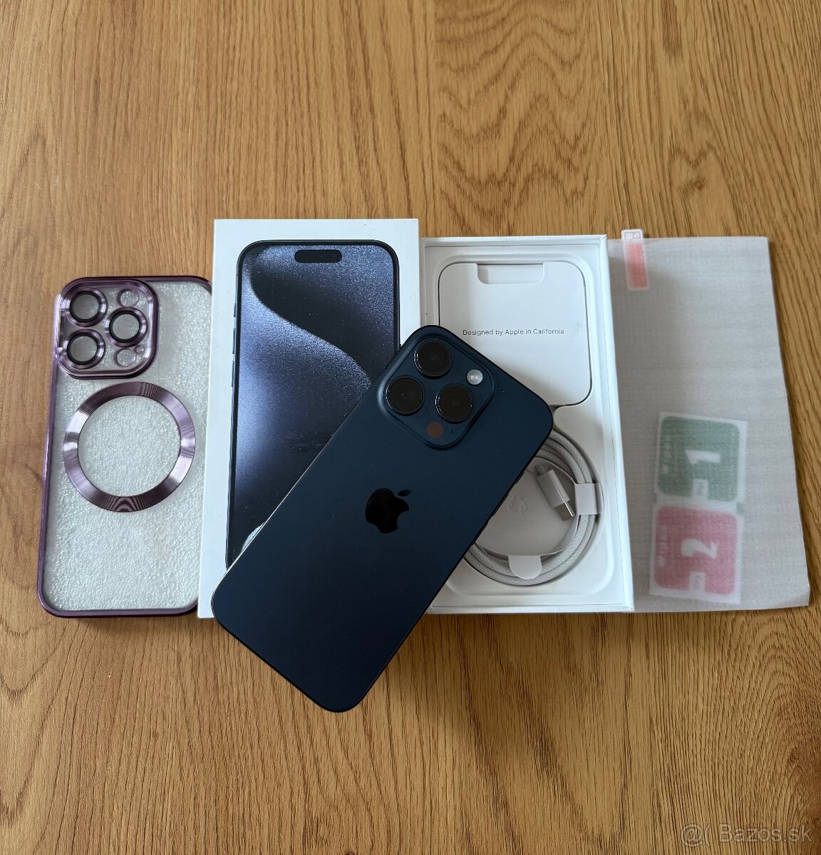 iPhone 15 Pro 128 gb Blue Titanium v záruke + príslušenstvo