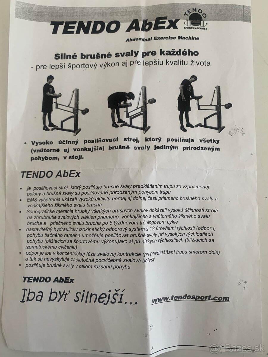 Posilňovací stroj na brušné svaly