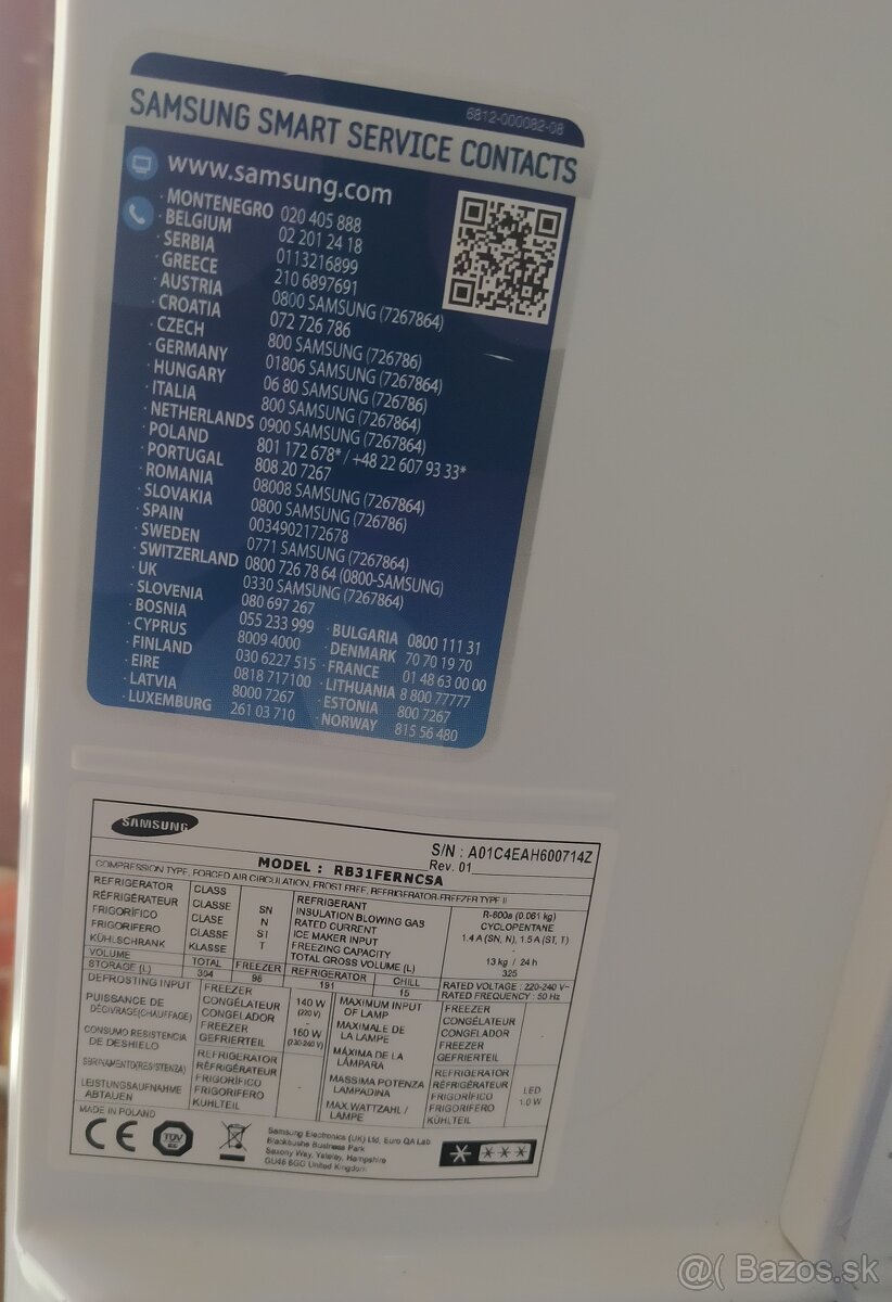 Predám CHLADNICKU SMART znacka SAMSUNG