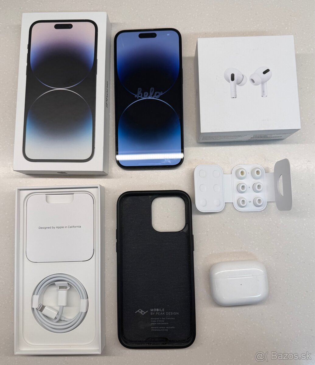 Iphone 14 Pro Max, Space Black 256GB + AirPods Pro