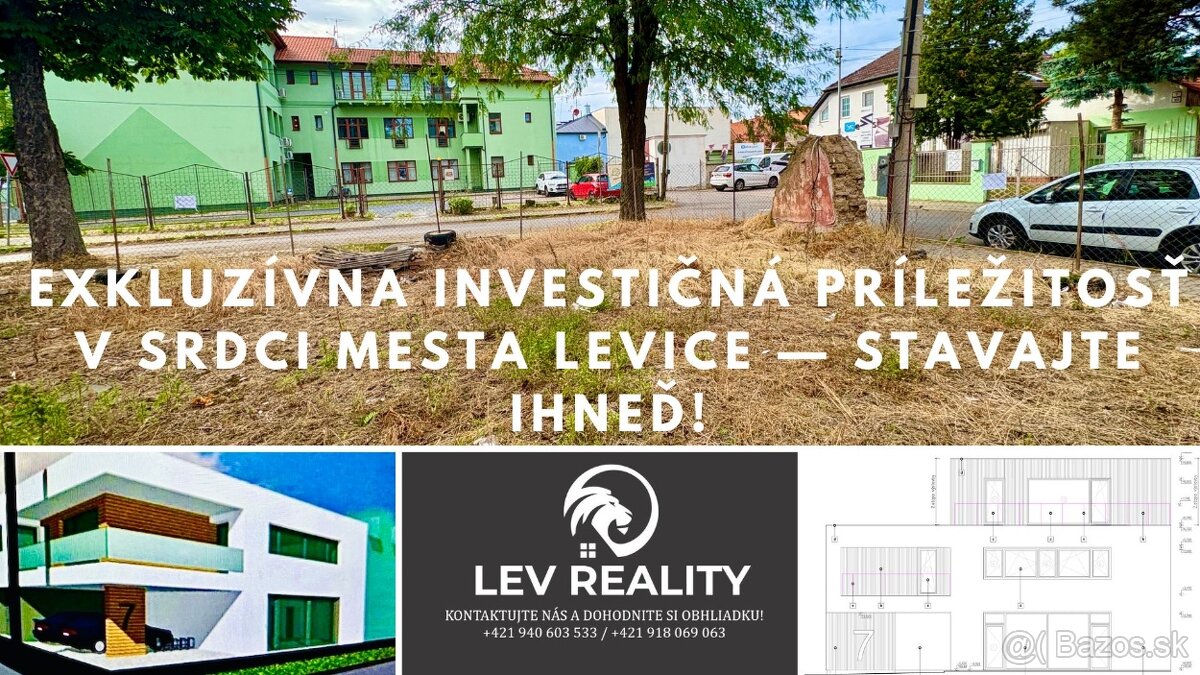 EXKLUZÍVNA INVESTIČNÁ PRÍLEŽITOSŤ V SRDCI MESTA LEVICE — ST