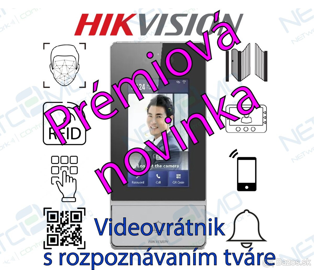 Prémiový videovrátnik/vstupná jednotka Hikvision