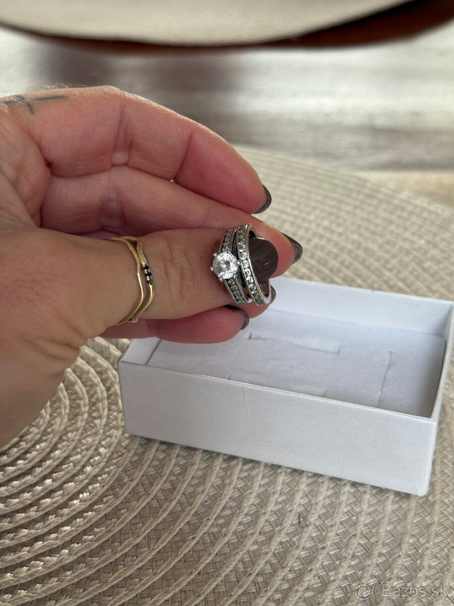 Prstene biele zlato veľ.49