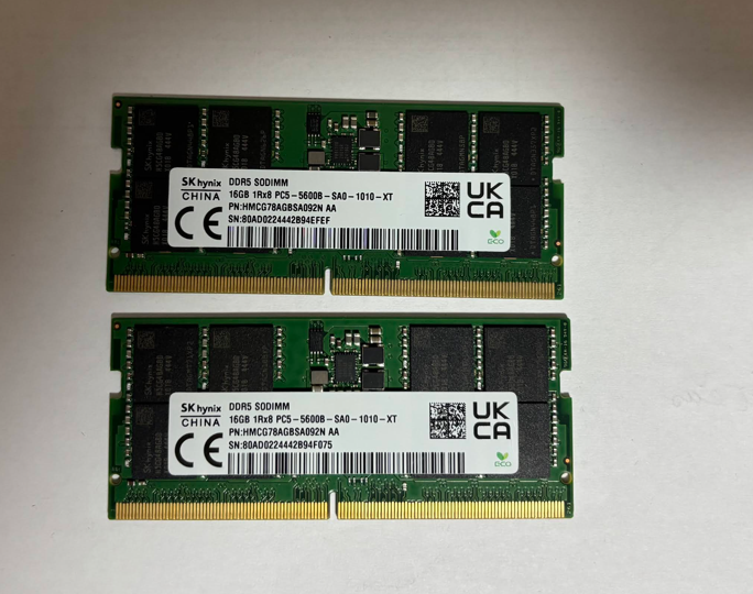 SODIMM DDR5 8GB, 16GB moduly
