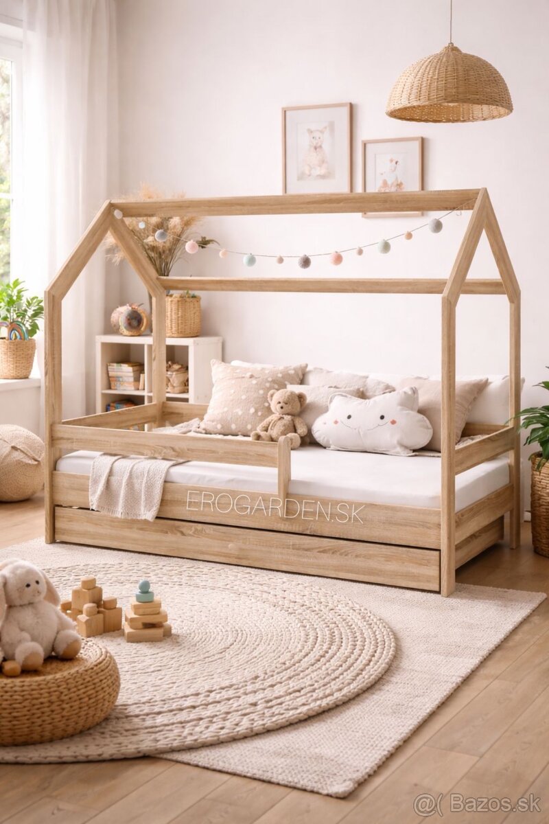 Detská posteľ domček v komplete