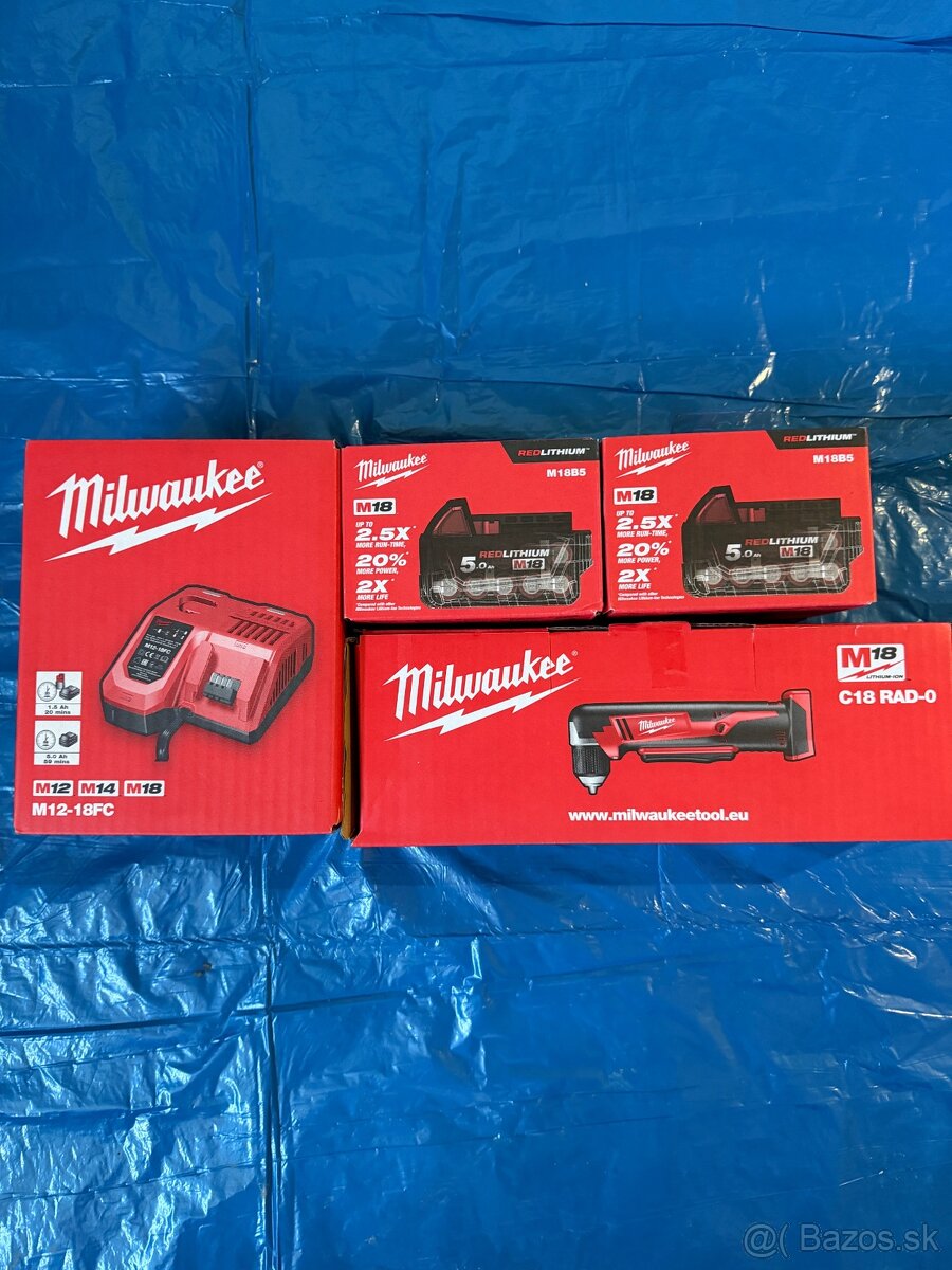 Aku pravouhlá vrtačka Milwaukee