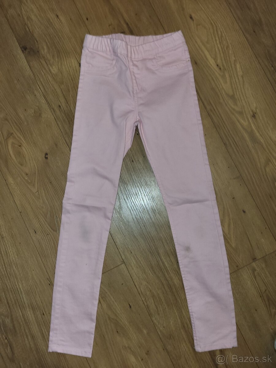 Ruzove nohavice 140 H&M