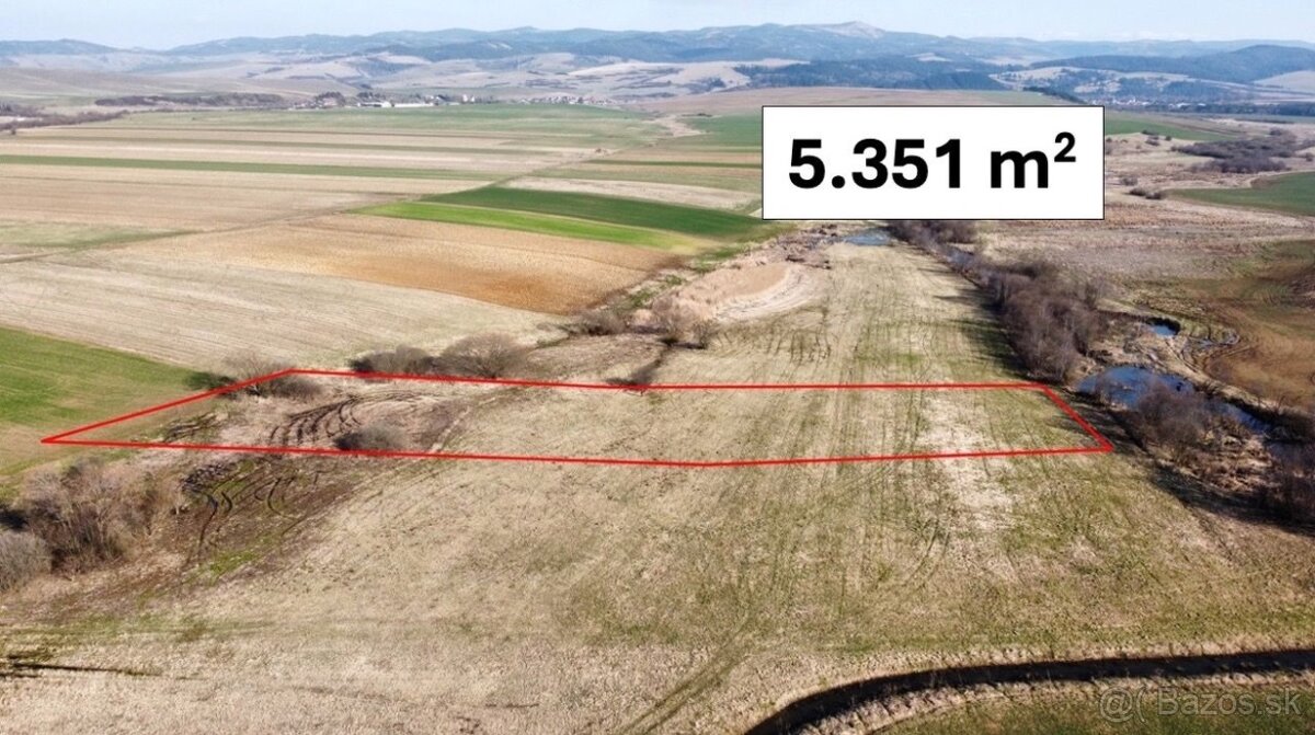Podhorany – 5.351 m2 ORNÁ PÔDA v podiele 1/1 – Predaj