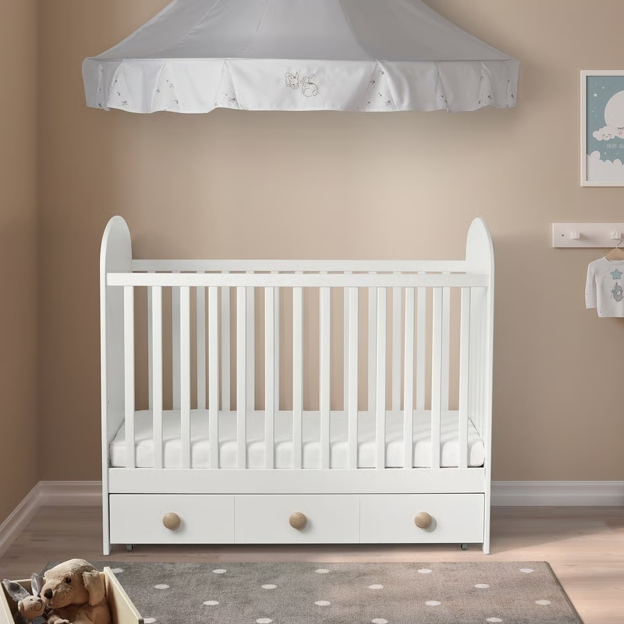 Detská postieľka IKEA GONATT, biela