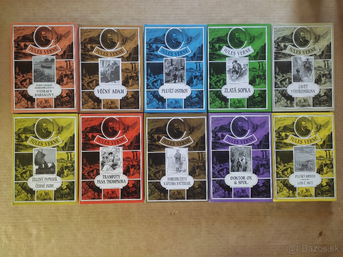 Knihy Jules Verne, katalógy, lexikóny, reklamné letáky...1.