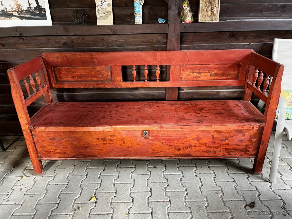 Predám starožitnú lavicu + stôl