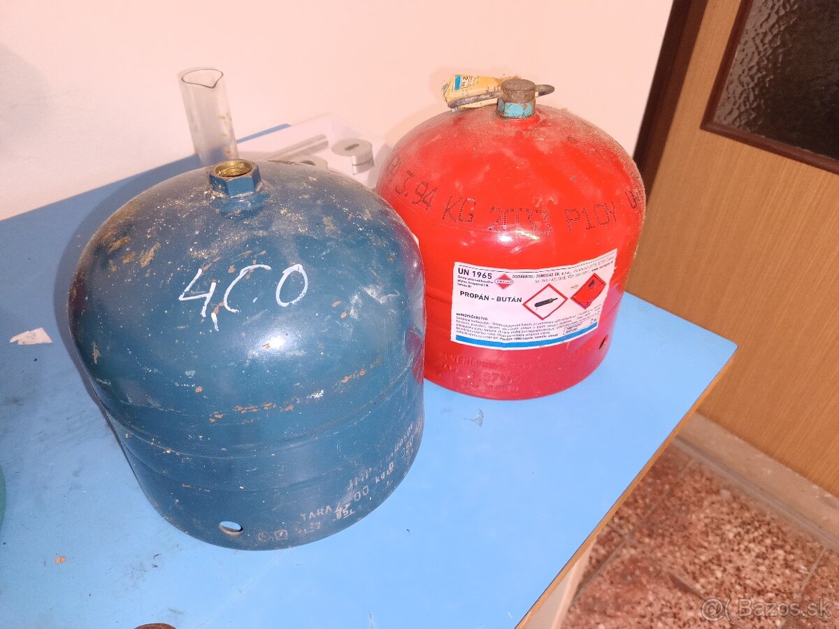 2 ks 2 kg propán butanovych fliaš