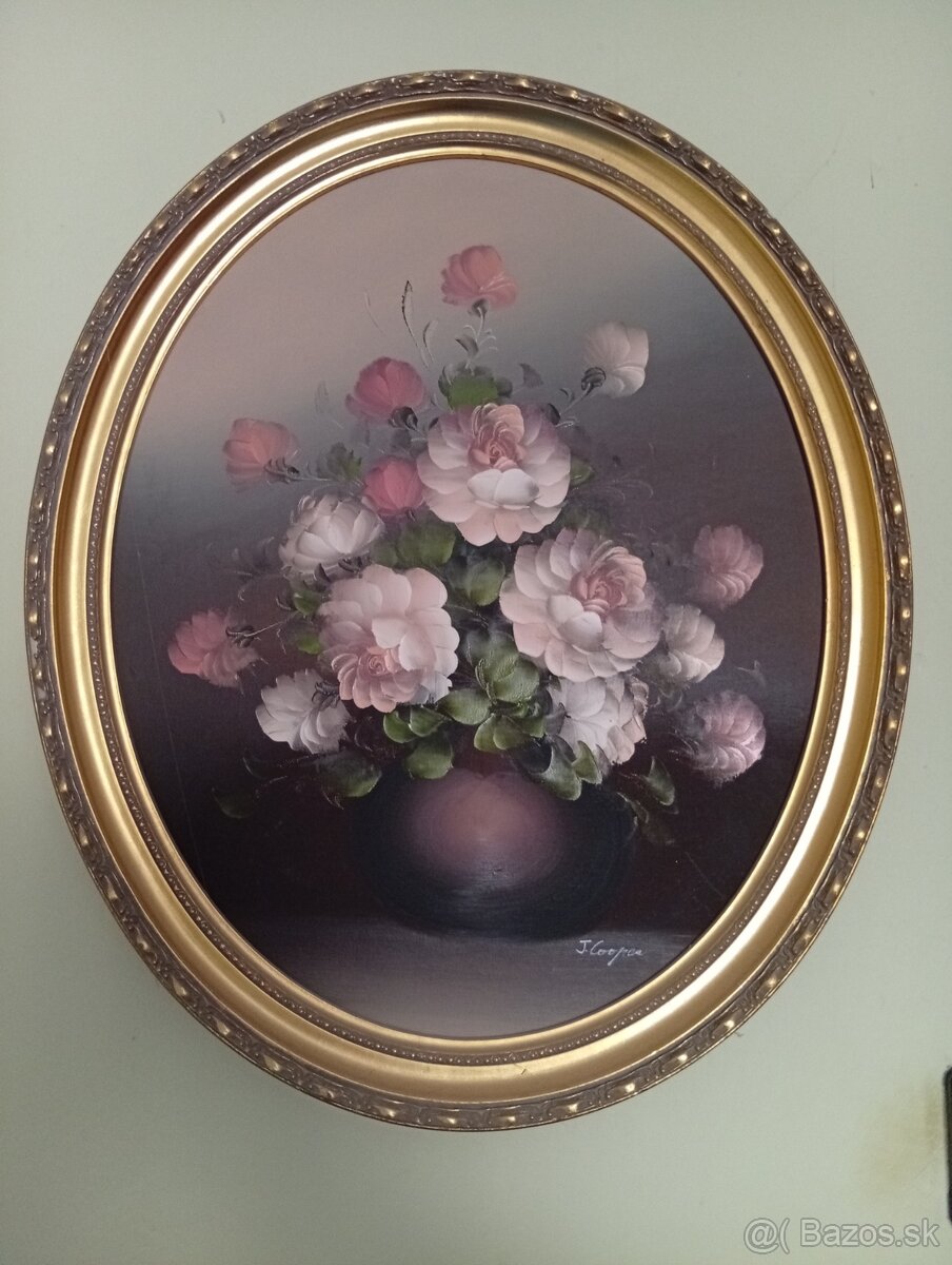 Original malovany obraz kytica.