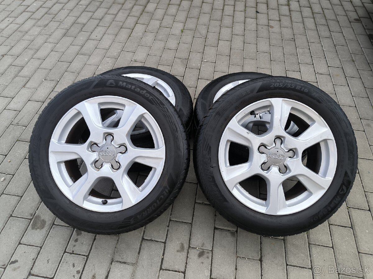 Hliníkové disky 5x112 R16 s letné pneu 205/55 r16 MATADOR