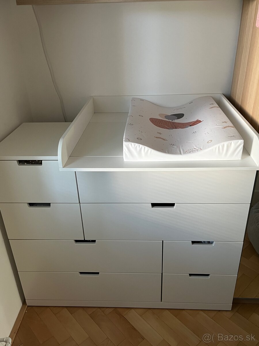 Prebalovací pult na Nordli + prebalovacia podložka Ceba