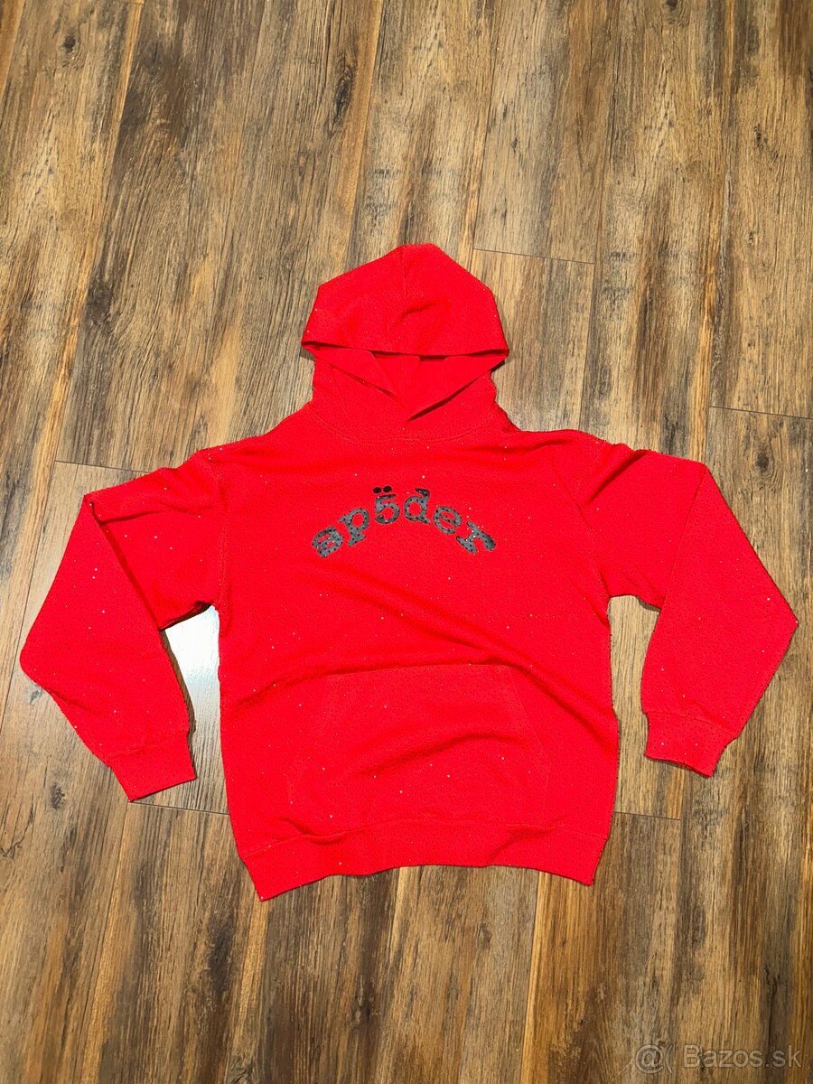 Sp5der spider spyder mikina cervena vvs diamantova diamond