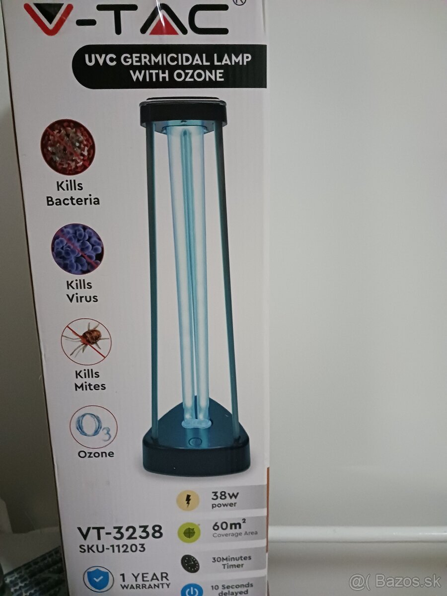 UVC Germicidal lampa s ozonom