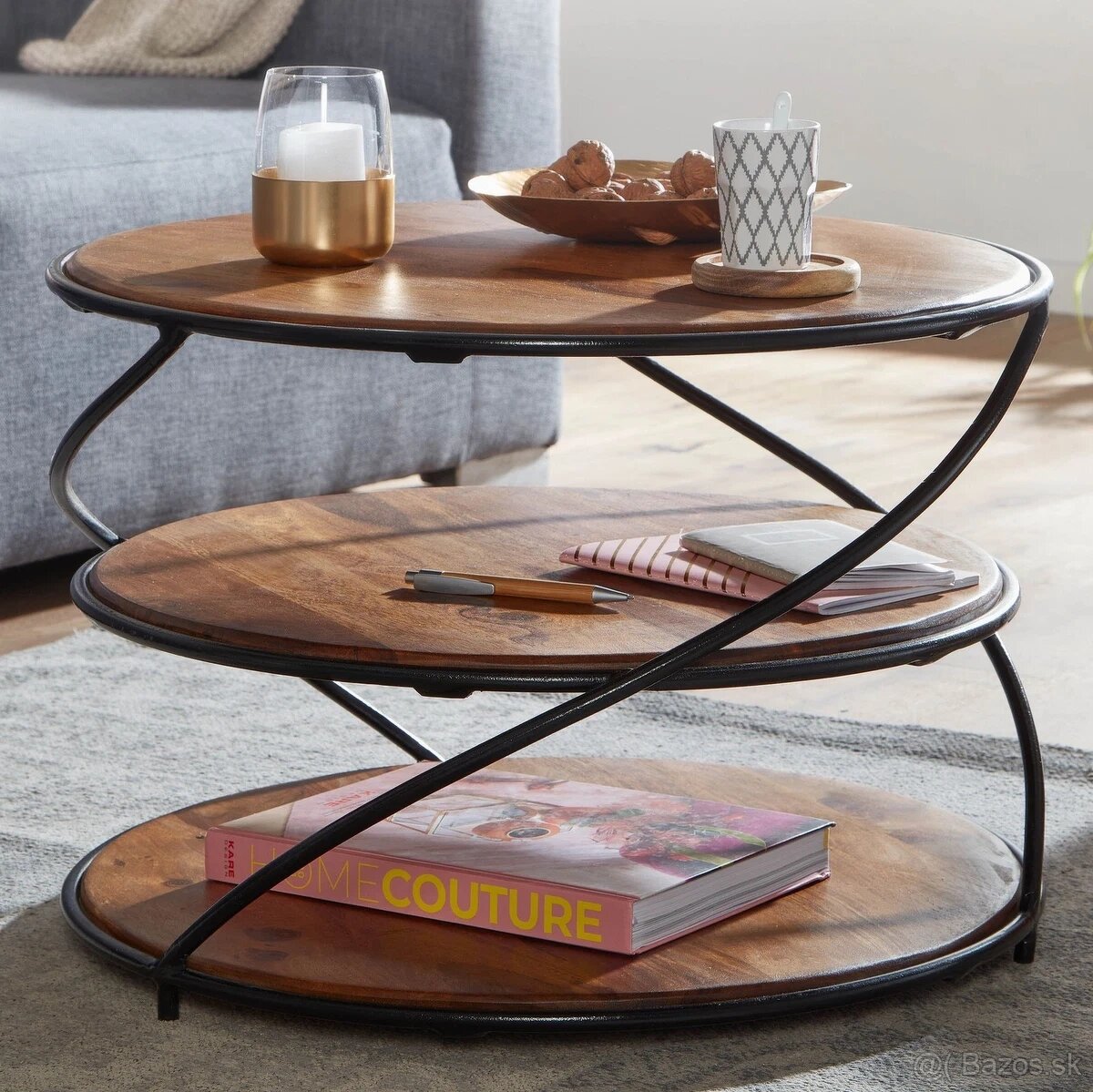 Konferenčný stolík 3 dielny palisander