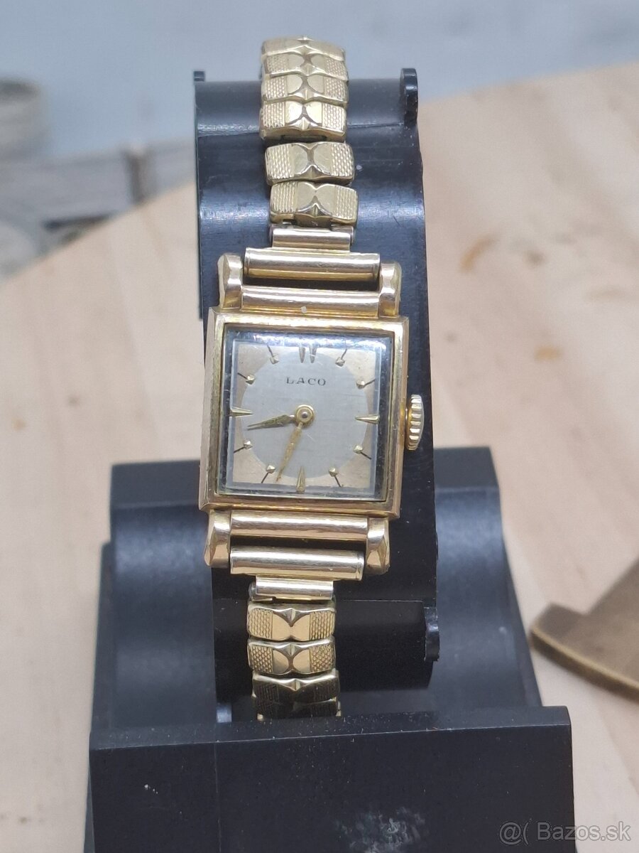 Predám funkčné dámske starožitné hodinky LACO 17 jewels 20 m