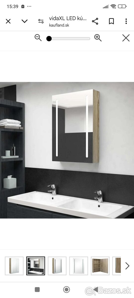 Kupelňová zrkadlová skrinka 60x80