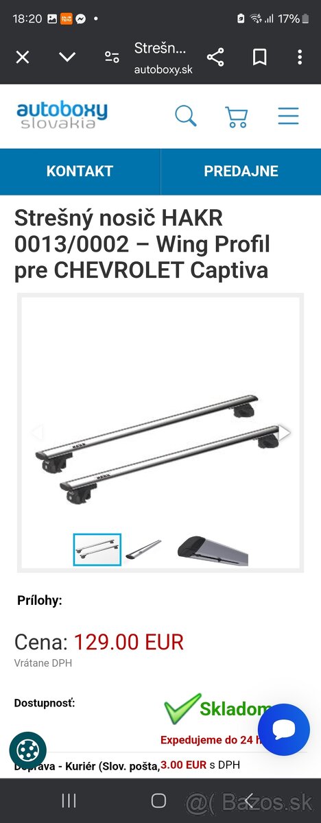 Strešný nosič +box