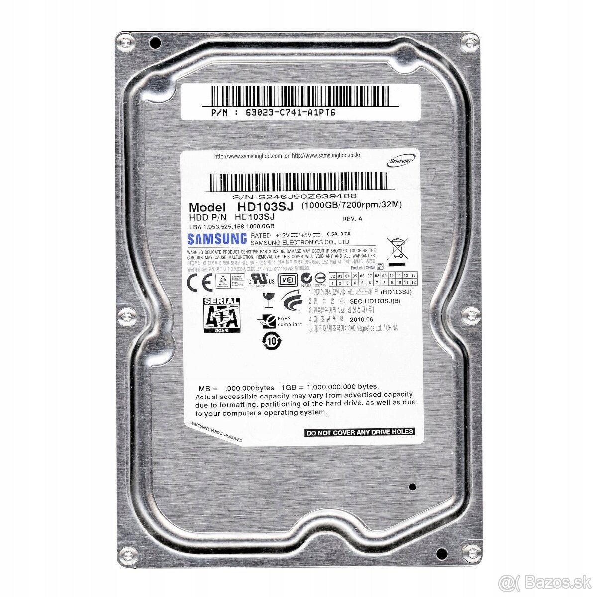 SAMSUNG SpinPoint F3 1TB 7.2K 32MB SATA II 3.5'' HD103SJ