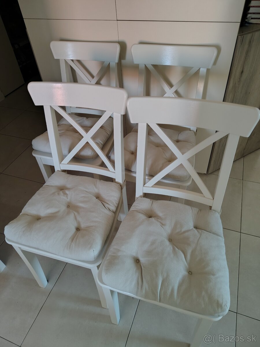 Stoličky IKEA Ingolf s podsedákmi 4ks