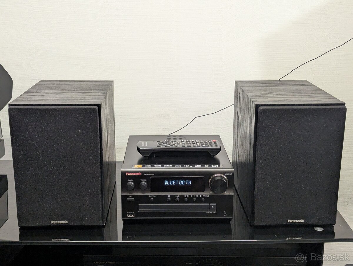 Panasonic SC-PMX80, hifi systém (bluetooth, CD, USB, PC)