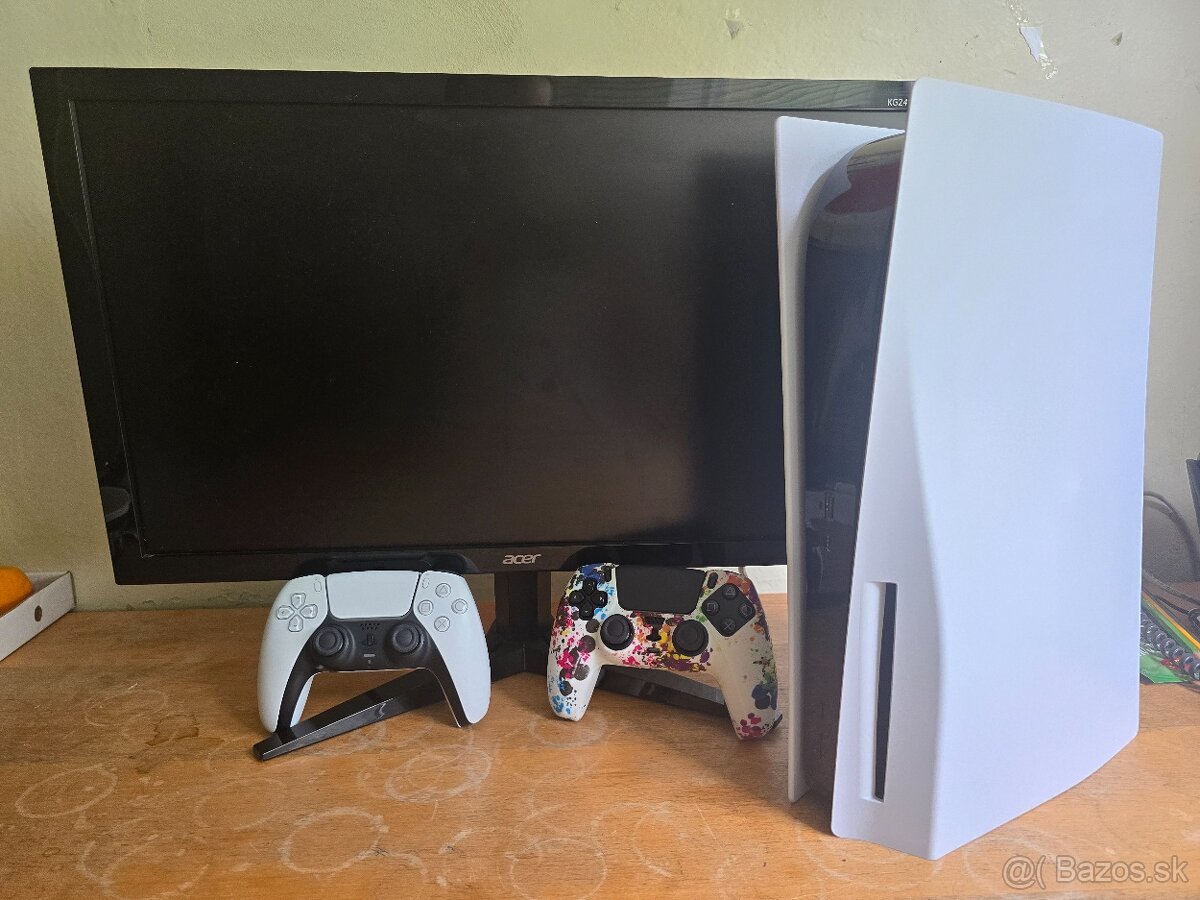 Play Station 5, 2x dual sense, monitor Acer