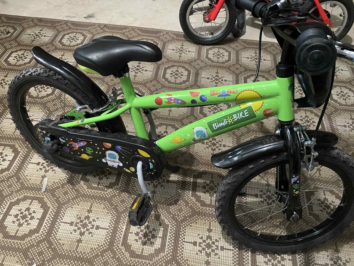 Detský zelený bicykel