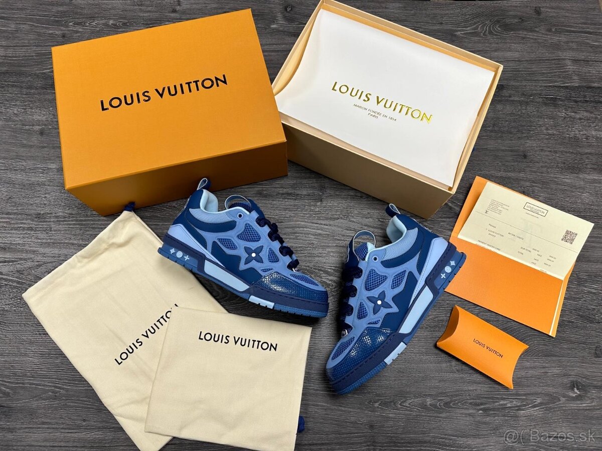 Louis Vuitton tenisky all Blue komplet balenie