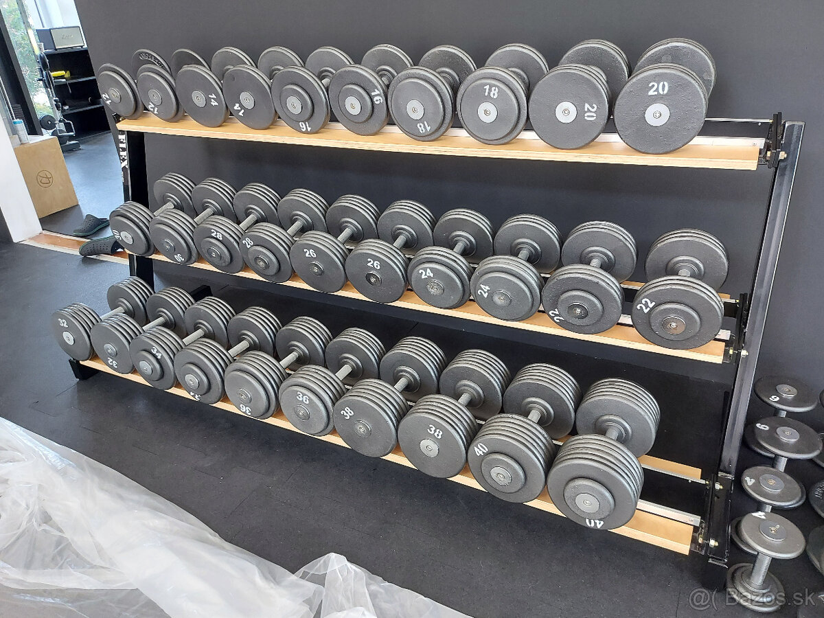 Profi pevné jednoruční činky 2 - 100kg NOVÉ