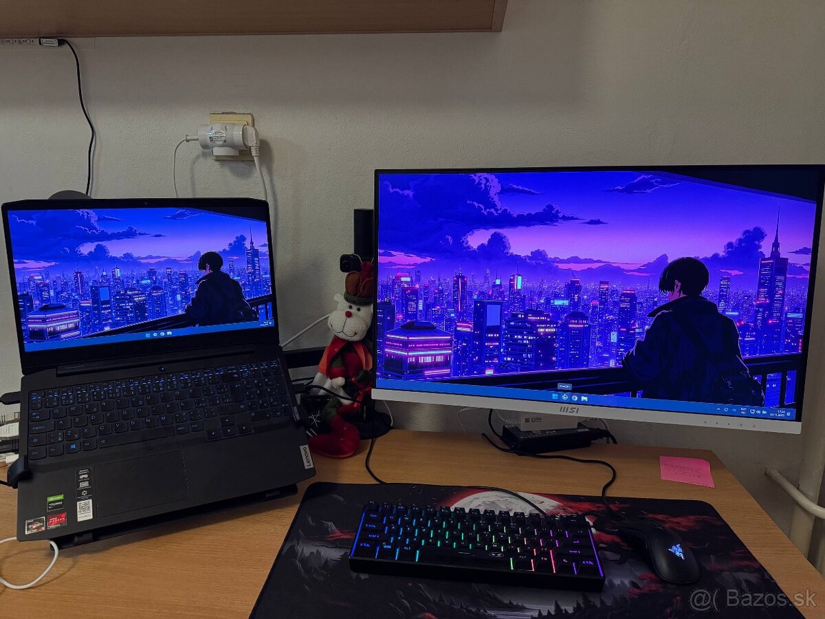 Predám celý hotový herný set – notebook + monitor