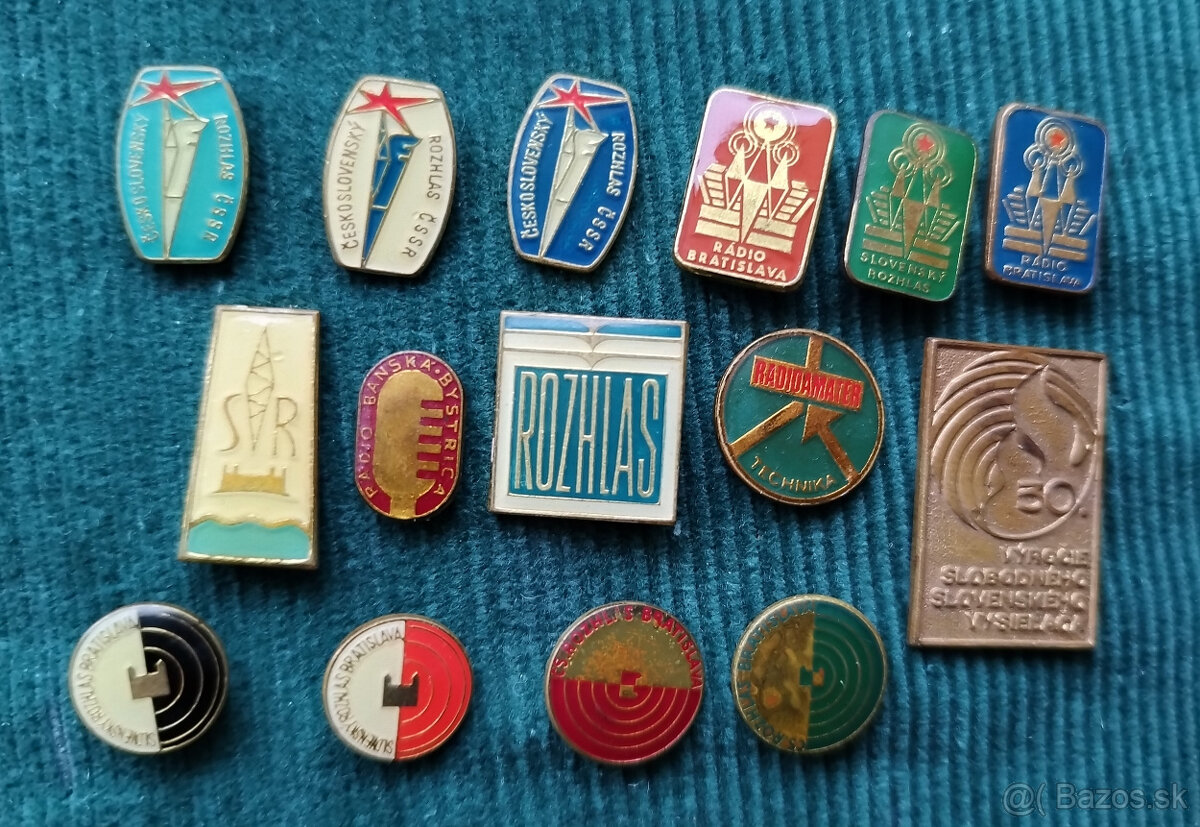 odznaky rozhlas, rádio, vysielač