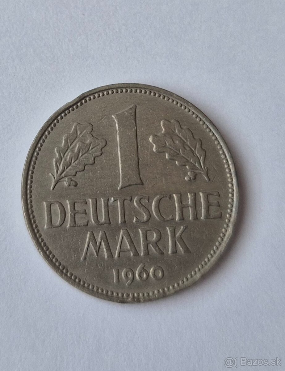 1 marka 1960 G - vzácna "R"