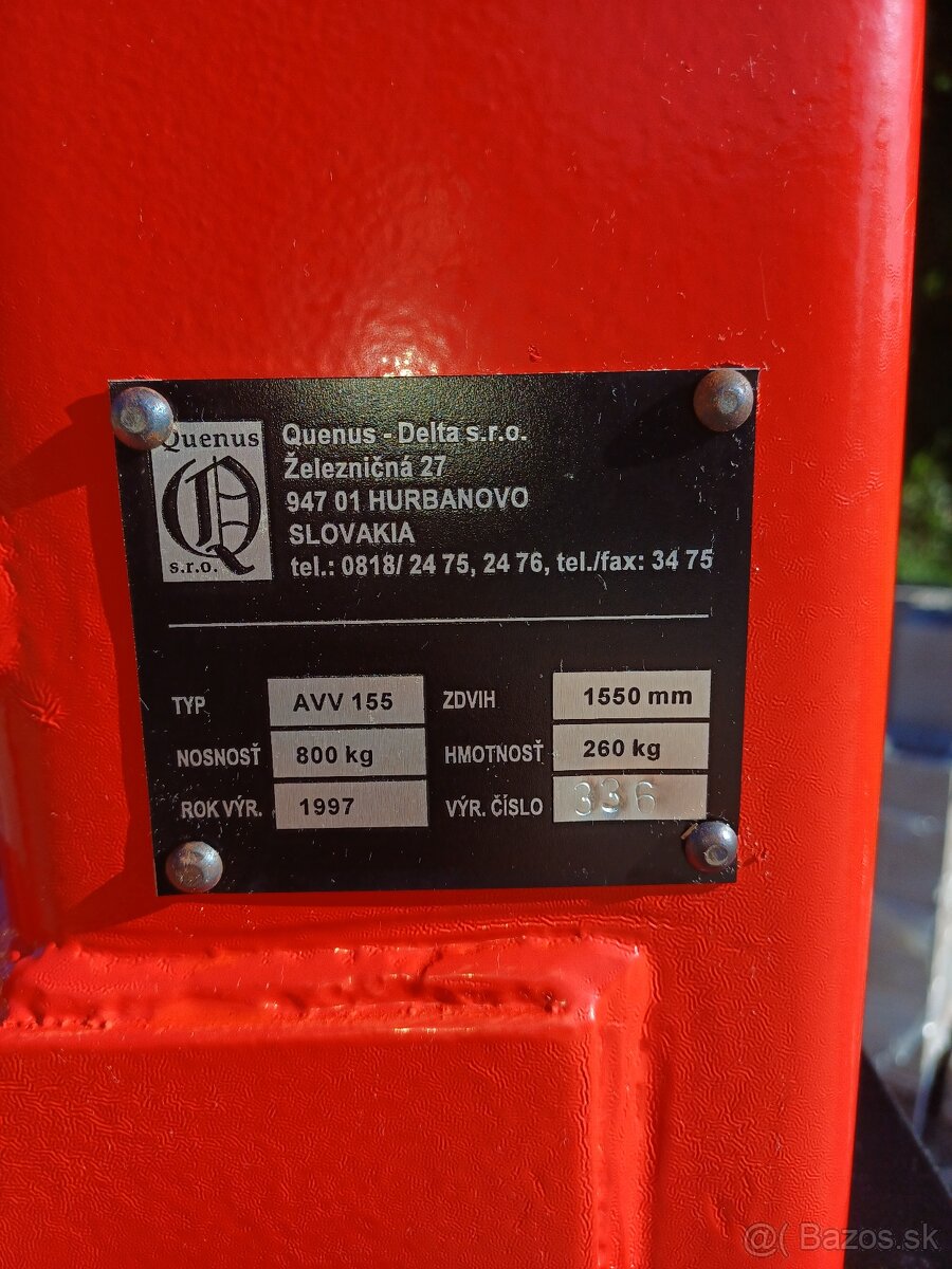 Paletový vozík s elektrickým zdvihom