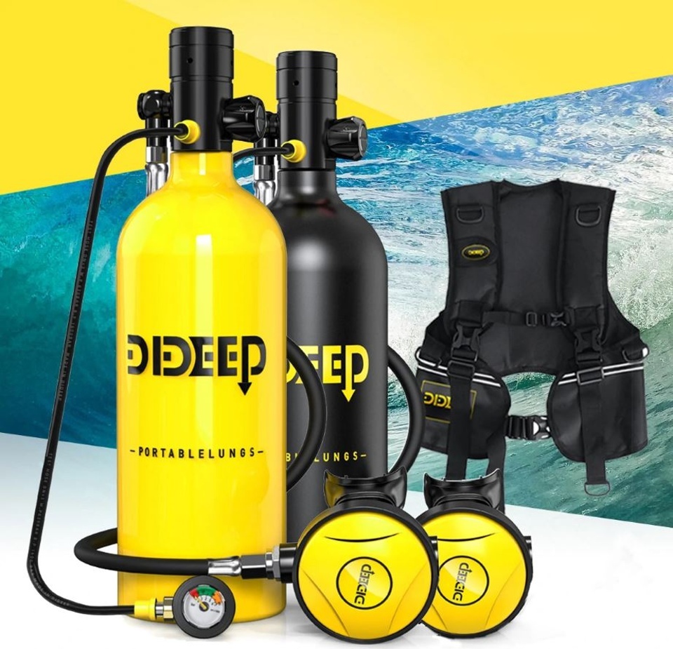 Scuba na potápanie,2L,30-35 min,vesta k flasi