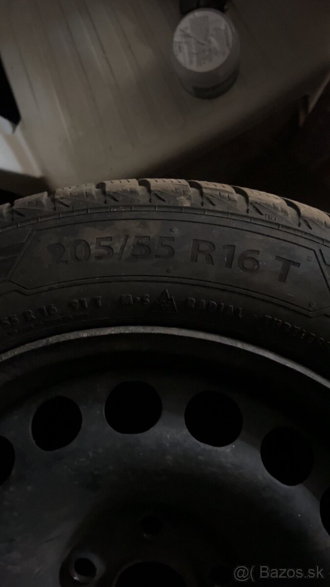Pneumatiky 205/55 R16 + Plech. disky