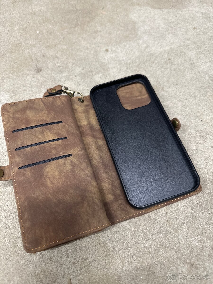 Púzdro pre iPhone s peňaženkou.