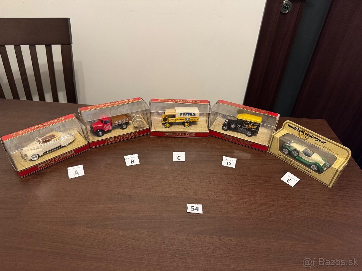 6 cast - Matchbox Yesteryear, Matchbox Dinky