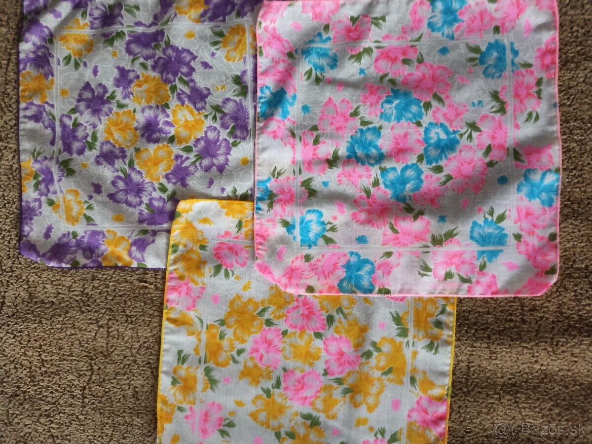 Dámske a pánske vreckovky, utierky