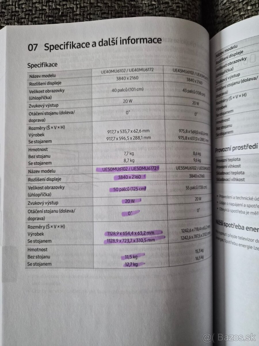 Predám Samsung TV 6Series - UE50MU6172