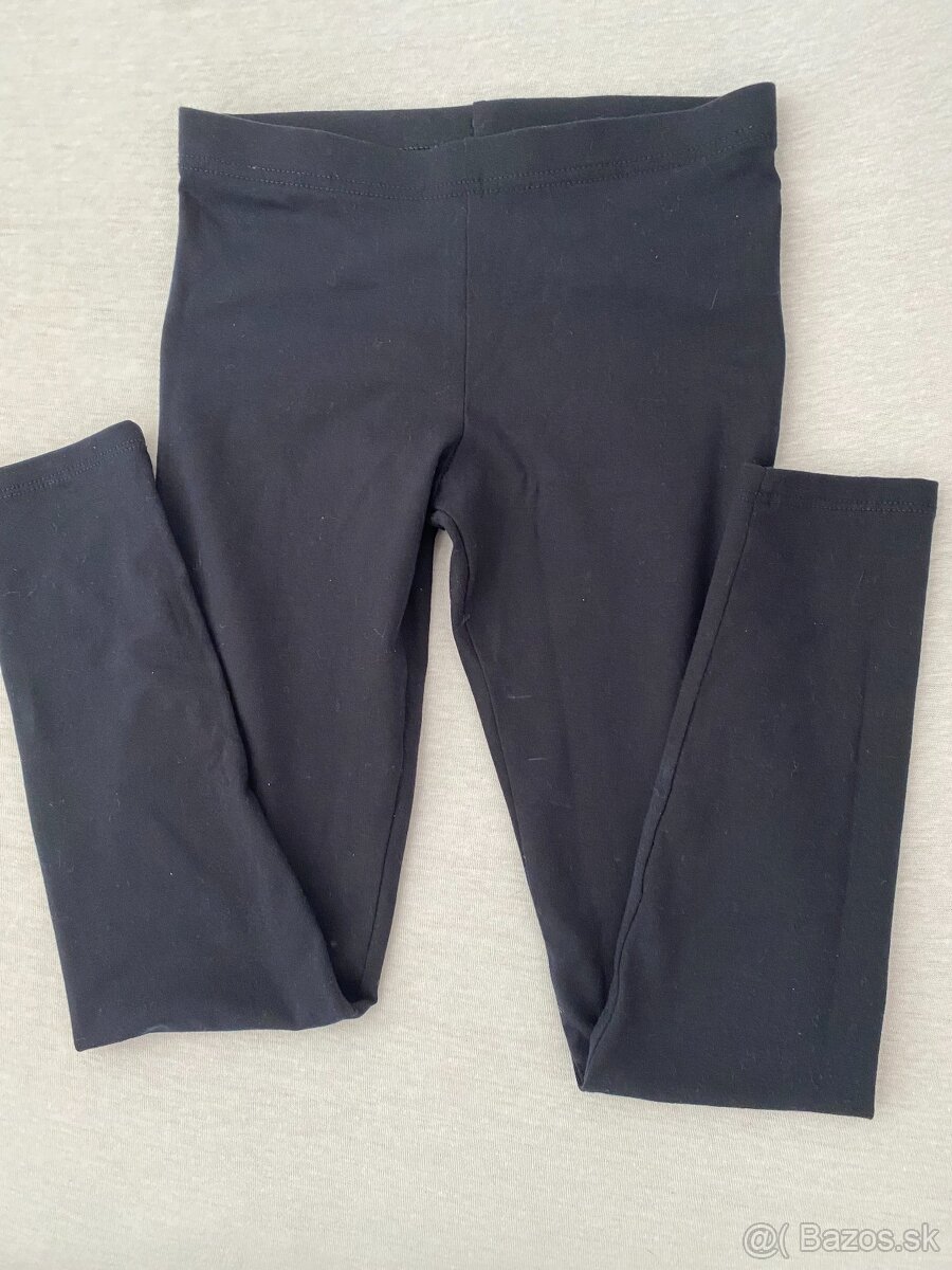 Legínky 128cm čierne