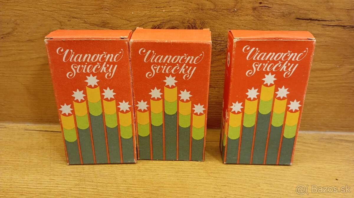 staré vianočné sviečky.