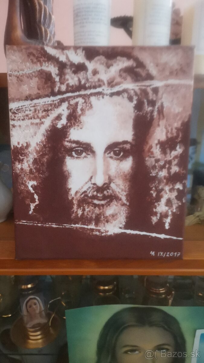 Obraz, maľba, portrét Krista.